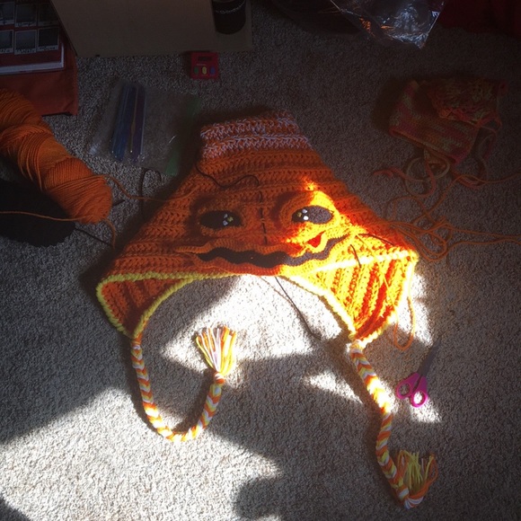 🤍🧡💛Handmade Crochet Candy Corn Hat🤍🧡💛 - Picture 8 of 11